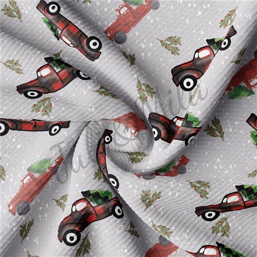 Christmas Printed Liverpool Bullet Textured Stretch Solid Strip Thick Knit Jersey Fabric