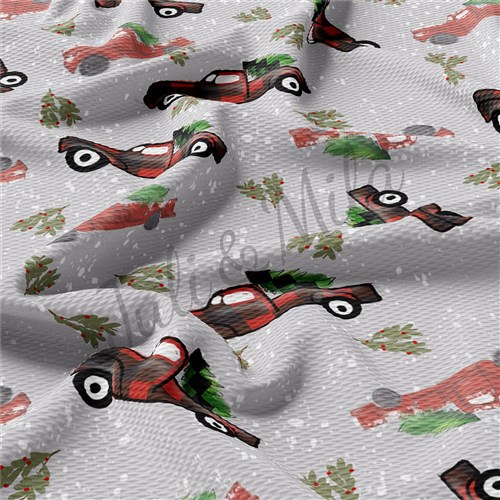 Christmas Printed Liverpool Bullet Textured Stretch Solid Strip Thick Knit Jersey Fabric