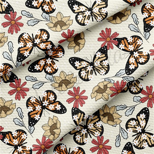 Butterflies Printed Liverpool AA1120 & Get a Free $89.99 Embroidery Bundle