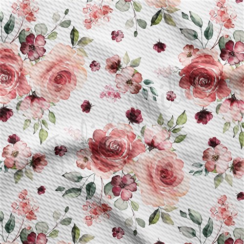 Floral Printed Liverpool 4 Way Fabric AA1529 & Get a Free $89.99 Embroidery Bundle