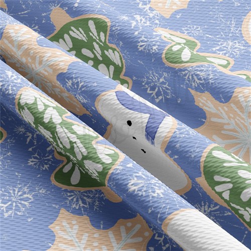 Christmas Christmas Liverpool Bullet Textured Stretch Solid Strip Thick Knit Jersey Fabric