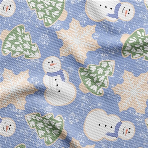 Christmas Christmas Liverpool Bullet Textured Stretch Solid Strip Thick Knit Jersey Fabric