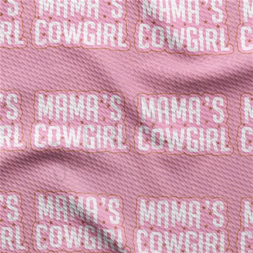 Mama's Cowgirl Printed Liverpool Bullet Textured Stretch Solid Strip Thick Knit Jersey Fabric