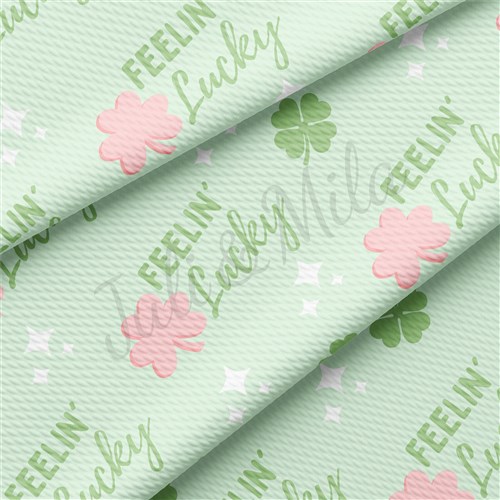 St. Patrick's Day Printed Liverpool Bullet Textured Stretch Solid Strip Thick Knit Jersey Fabric