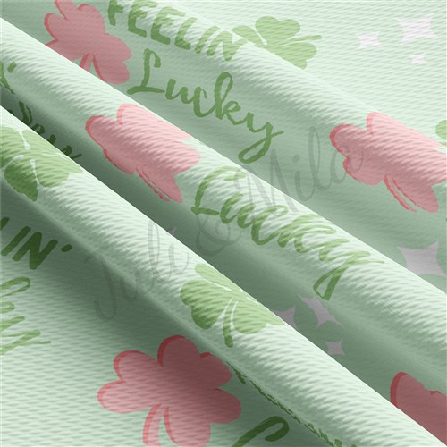 St. Patrick's Day Printed Liverpool Bullet Textured Stretch Solid Strip Thick Knit Jersey Fabric