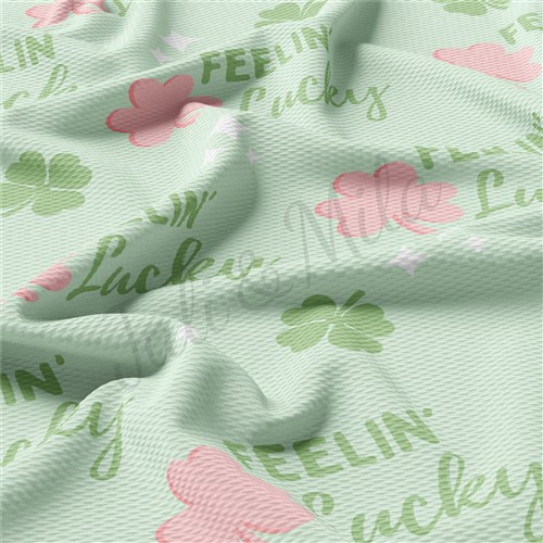 St. Patrick's Day Printed Liverpool Bullet Textured Stretch Solid Strip Thick Knit Jersey Fabric