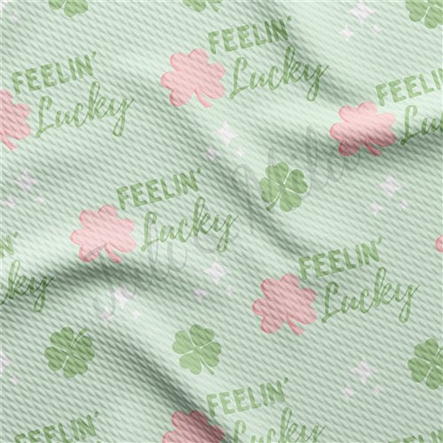 St. Patrick's Day Printed Liverpool Bullet Textured Stretch Solid Strip Thick Knit Jersey Fabric