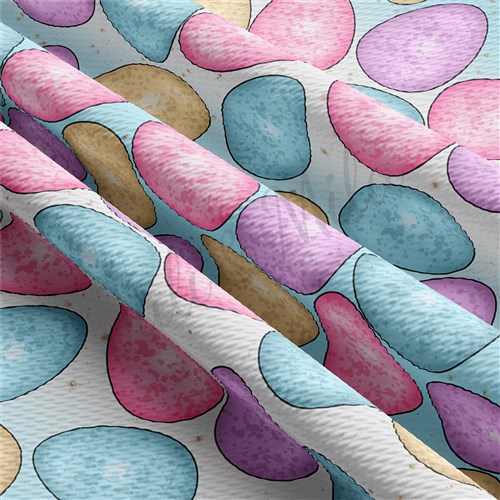 Easter Liverpool Bullet Textured Stretch Solid Strip Thick Knit Jersey Fabric