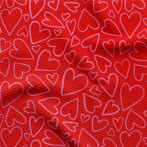 Valentine's Day Liverpool Bullet Textured Stretch Solid Strip Thick Knit Jersey Fabric
