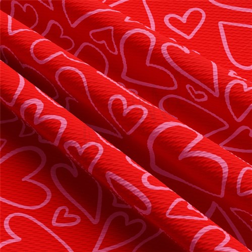 Valentine's Day Liverpool Bullet Textured Stretch Solid Strip Thick Knit Jersey Fabric