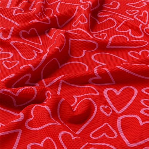 Valentine's Day Liverpool Bullet Textured Stretch Solid Strip Thick Knit Jersey Fabric