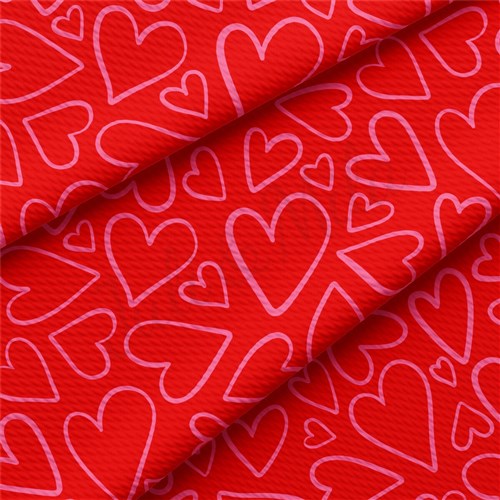 Valentine's Day Liverpool Bullet Textured Stretch Solid Strip Thick Knit Jersey Fabric