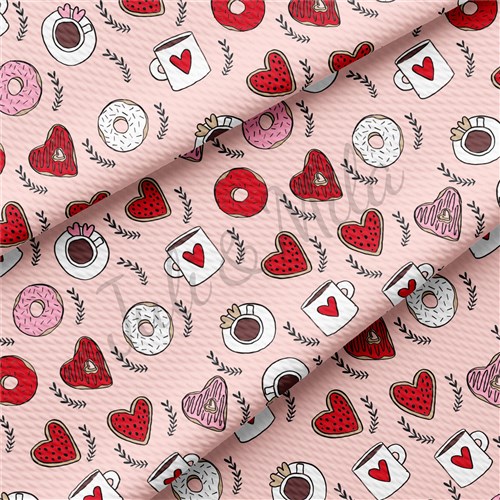 Valentine's Day Liverpool Bullet Textured Stretch Solid Strip Thick Knit Jersey Fabric
