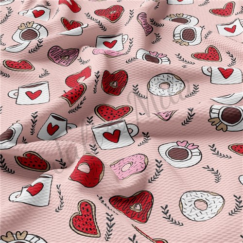 Valentine's Day Liverpool Bullet Textured Stretch Solid Strip Thick Knit Jersey Fabric