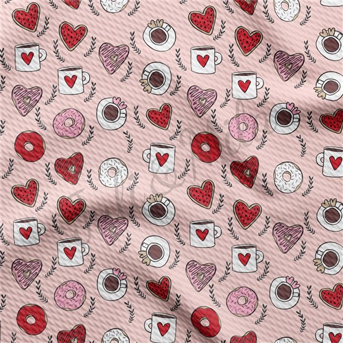 Valentine's Day Liverpool Bullet Textured Stretch Solid Strip Thick Knit Jersey Fabric