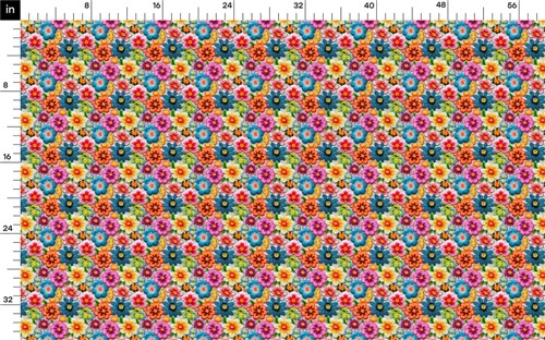 Floral flowers Embroidery Liverpool Bullet Textured Stretch Solid Strip Thick Knit Jersey Fabric