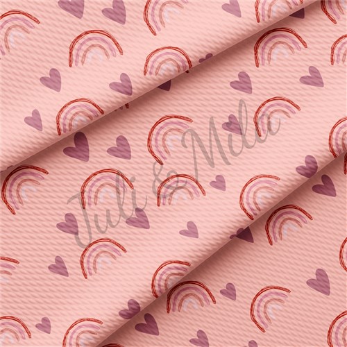 Valentine's Day Printed Liverpool Bullet Textured Stretch Solid Strip Thick Knit Jersey Fabric