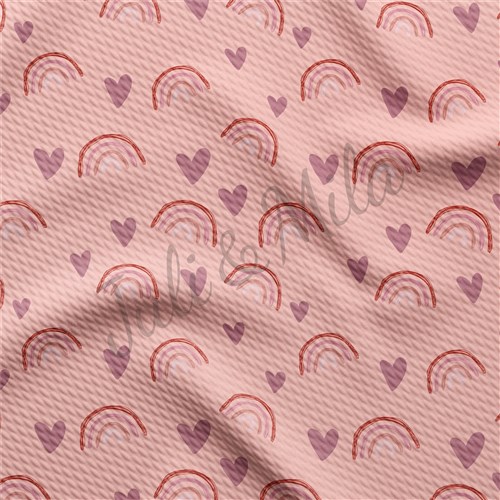 Valentine's Day Printed Liverpool Bullet Textured Stretch Solid Strip Thick Knit Jersey Fabric