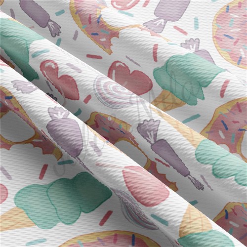 Valentine's Day Printed Liverpool Bullet Textured Stretch Solid Strip Thick Knit Jersey Fabric