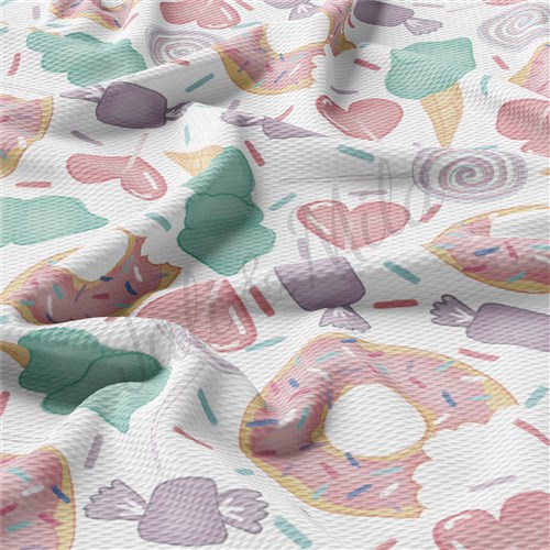 Valentine's Day Printed Liverpool Bullet Textured Stretch Solid Strip Thick Knit Jersey Fabric