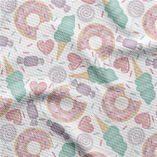 Valentine's Day Printed Liverpool Bullet Textured Stretch Solid Strip Thick Knit Jersey Fabric