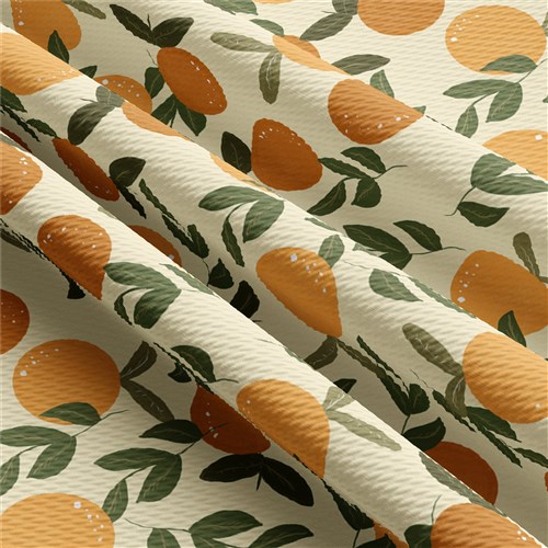 Orange Printed Liverpool 4 Way Fabric Orange4 & Get a Free $89.99 Embroidery Bundle