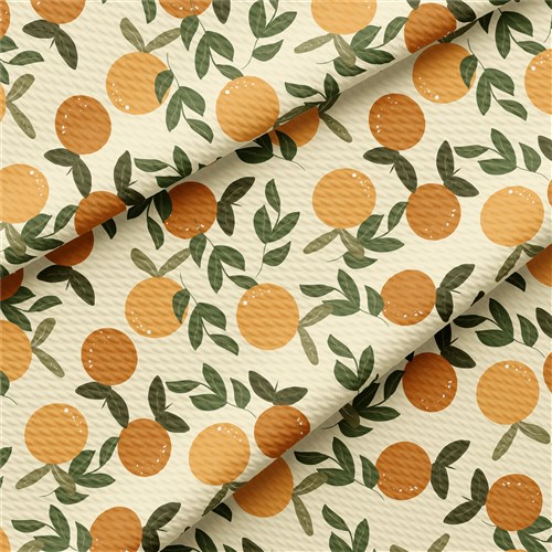 Orange Printed Liverpool 4 Way Fabric Orange4 & Get a Free $89.99 Embroidery Bundle