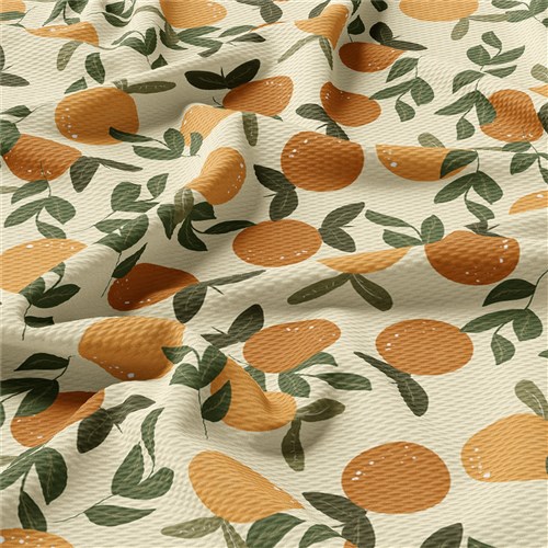 Orange Printed Liverpool 4 Way Fabric Orange4 & Get a Free $89.99 Embroidery Bundle