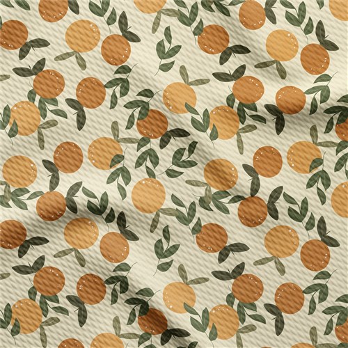 Orange Printed Liverpool 4 Way Fabric Orange4 & Get a Free $89.99 Embroidery Bundle
