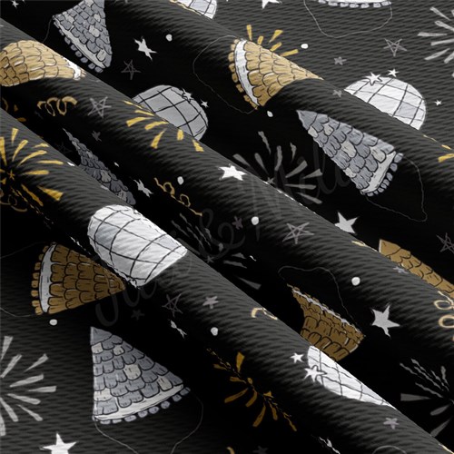 New Year's Eve Printed Liverpool Fabric AA2135 & Get a Free $89.99 Embroidery Bundle