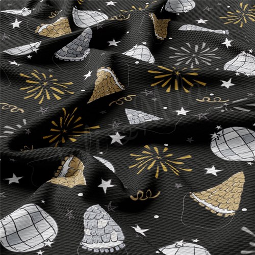 New Year's Eve Printed Liverpool Fabric AA2135 & Get a Free $89.99 Embroidery Bundle