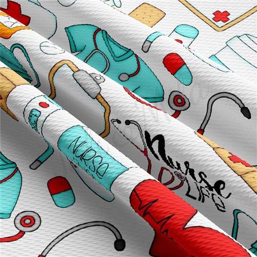 Nurse nurse Liverpool Bullet Textured Stretch Solid Strip Thick Knit Jersey Fabric