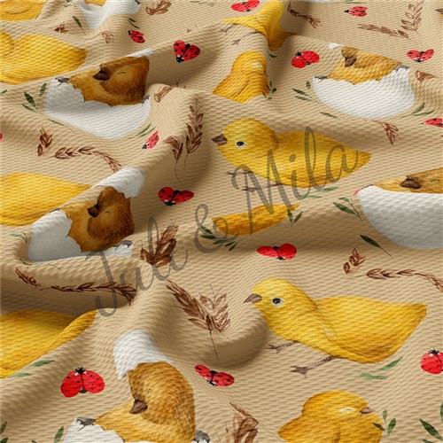 Easter Printed Liverpool Fabric Egg Bunny Pastel (E6) & Get a Free $89.99 Embroidery Bundle
