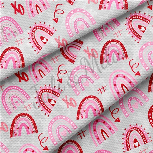 Valentine's Day Printed Liverpool Bullet Textured Stretch Solid Strip Thick Knit Jersey Fabric