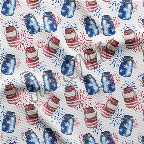 Patriotic 4th of July Printed Liverpool USA Flag (PT & Get a Free $89.99 Embroidery Bundle