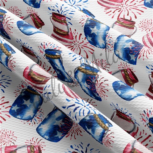 Patriotic 4th of July Printed Liverpool USA Flag (PT & Get a Free $89.99 Embroidery Bundle