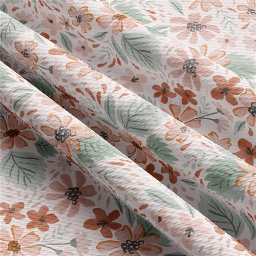 Floral Liverpool Bullet Textured Stretch Solid Strip Thick Knit Jersey Fabric