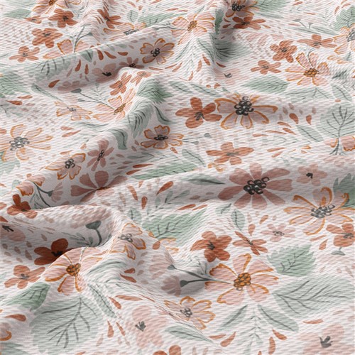Floral Liverpool Bullet Textured Stretch Solid Strip Thick Knit Jersey Fabric