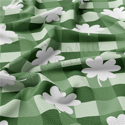 St. Patrick's Day Printed Liverpool Bullet Textured Stretch Solid Strip Thick Knit Jersey Fabric