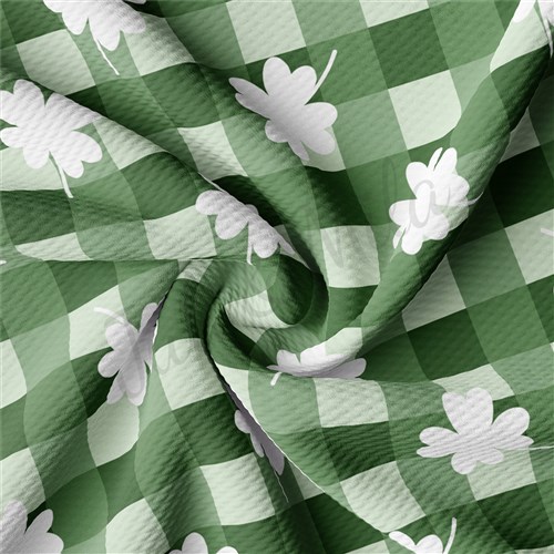 St. Patrick's Day Printed Liverpool Bullet Textured Stretch Solid Strip Thick Knit Jersey Fabric
