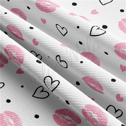 Valentine's Day Liverpool Bullet Textured Stretch Solid Strip Thick Knit Jersey Fabric