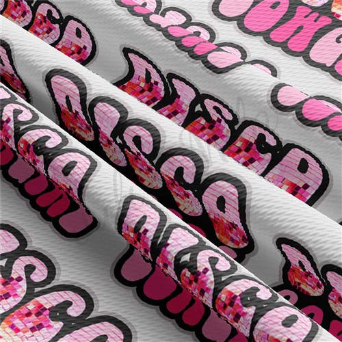 Disco Cow Girl Printed Liverpool Bullet Textured Stretch Solid Strip Thick Knit Jersey Fabric