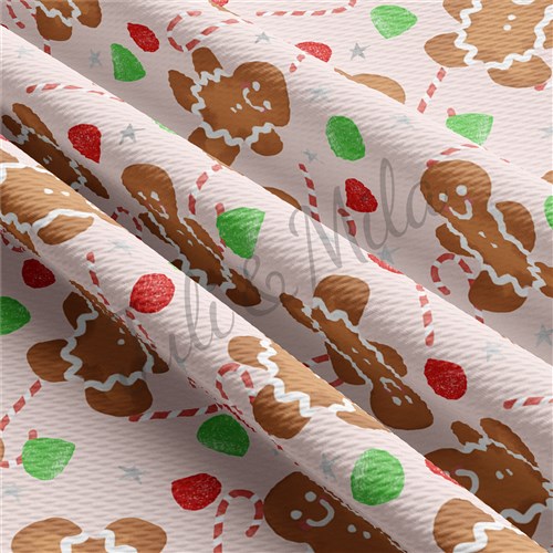 Christmas Printed Liverpool Bullet Textured Stretch Solid Strip Thick Knit Jersey Fabric
