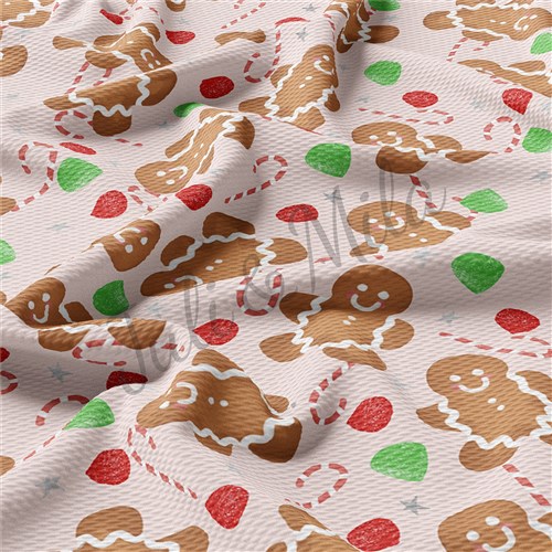 Christmas Printed Liverpool Bullet Textured Stretch Solid Strip Thick Knit Jersey Fabric