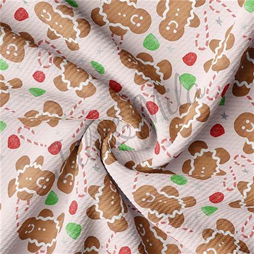 Christmas Printed Liverpool Bullet Textured Stretch Solid Strip Thick Knit Jersey Fabric