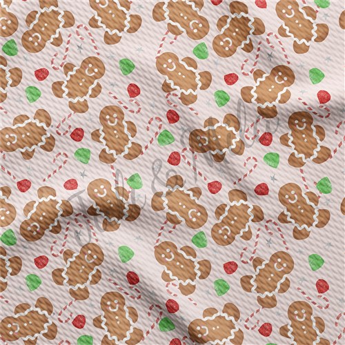 Christmas Printed Liverpool Bullet Textured Stretch Solid Strip Thick Knit Jersey Fabric