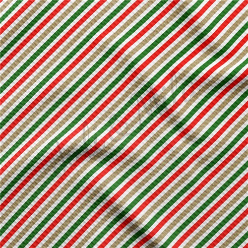 Christmas Liverpool Bullet Textured Stretch Solid Strip Thick Knit Jersey Fabric