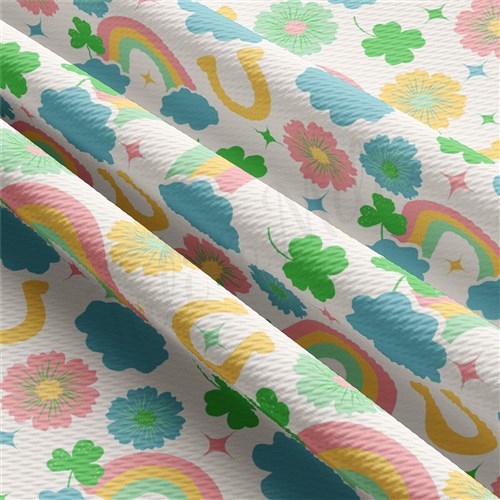 St. Patrick's Day Liverpool Bullet Textured Stretch Solid Strip Thick Knit Jersey Fabric