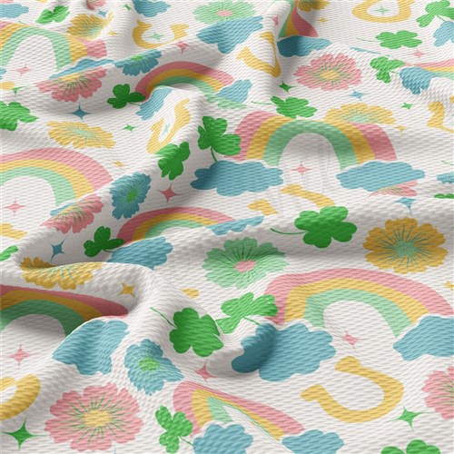 St. Patrick's Day Liverpool Bullet Textured Stretch Solid Strip Thick Knit Jersey Fabric