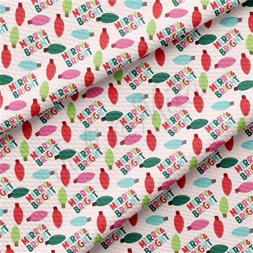 Christmas Printed Liverpool Bullet Textured Stretch Solid Strip Thick Knit Jersey Fabric